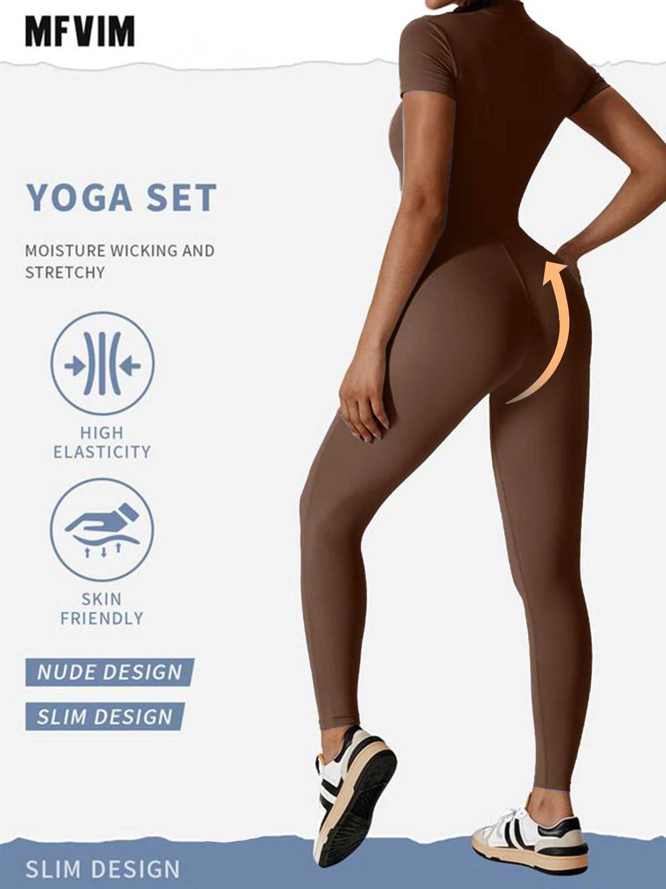New Yoga Clothes Suit Workout Sports Set Women Bodysuits Gym Set Women Training Siamese Fitness Jumpsuit Female Sportsweart251219
