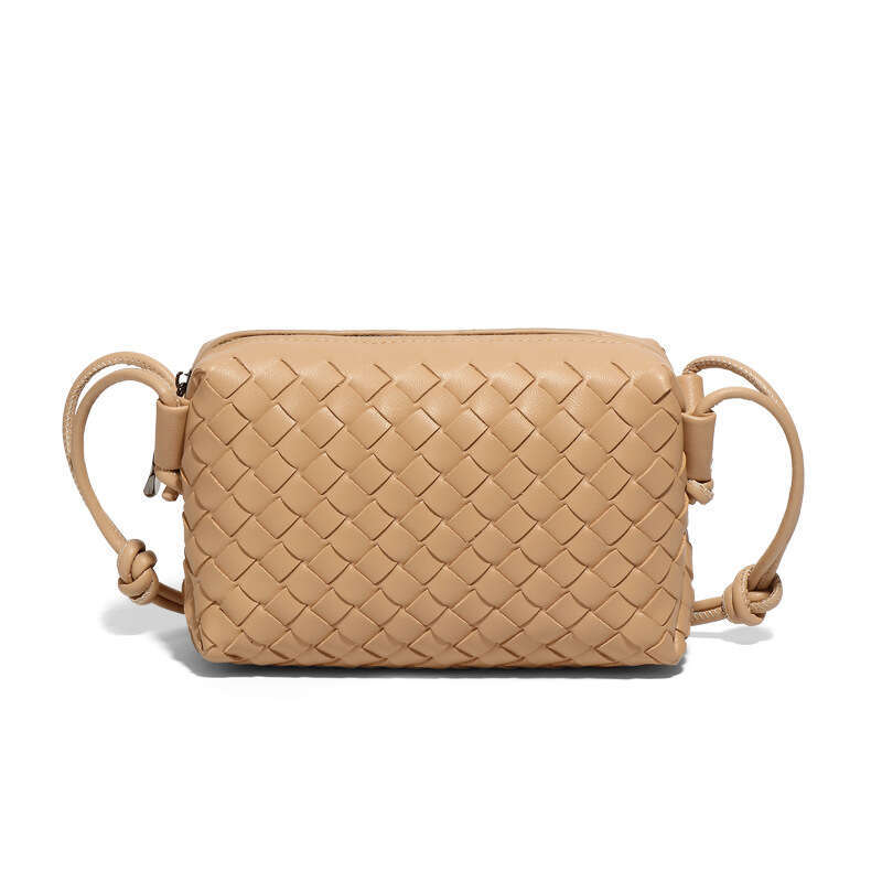 European and American Fashion Cross-Border Manufacturer Woven Small Square Women's Crossbody Casual Shoulder Phone Bag 2025 New Trend