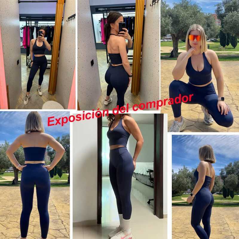 Quick-Dry Yoga Suit Sports Sets Running Crop Tops and Leggings 2 Piece Set Womens Tracksuit Fitness Wear Black Gym Clothingt251219
