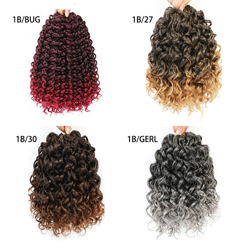 10 14 18 22 Inch Ocean Wave Crochet Braid Hair Hawaii Afro Curls Natural Synthetic Braiding Hair Extensions Pink 613 230921
