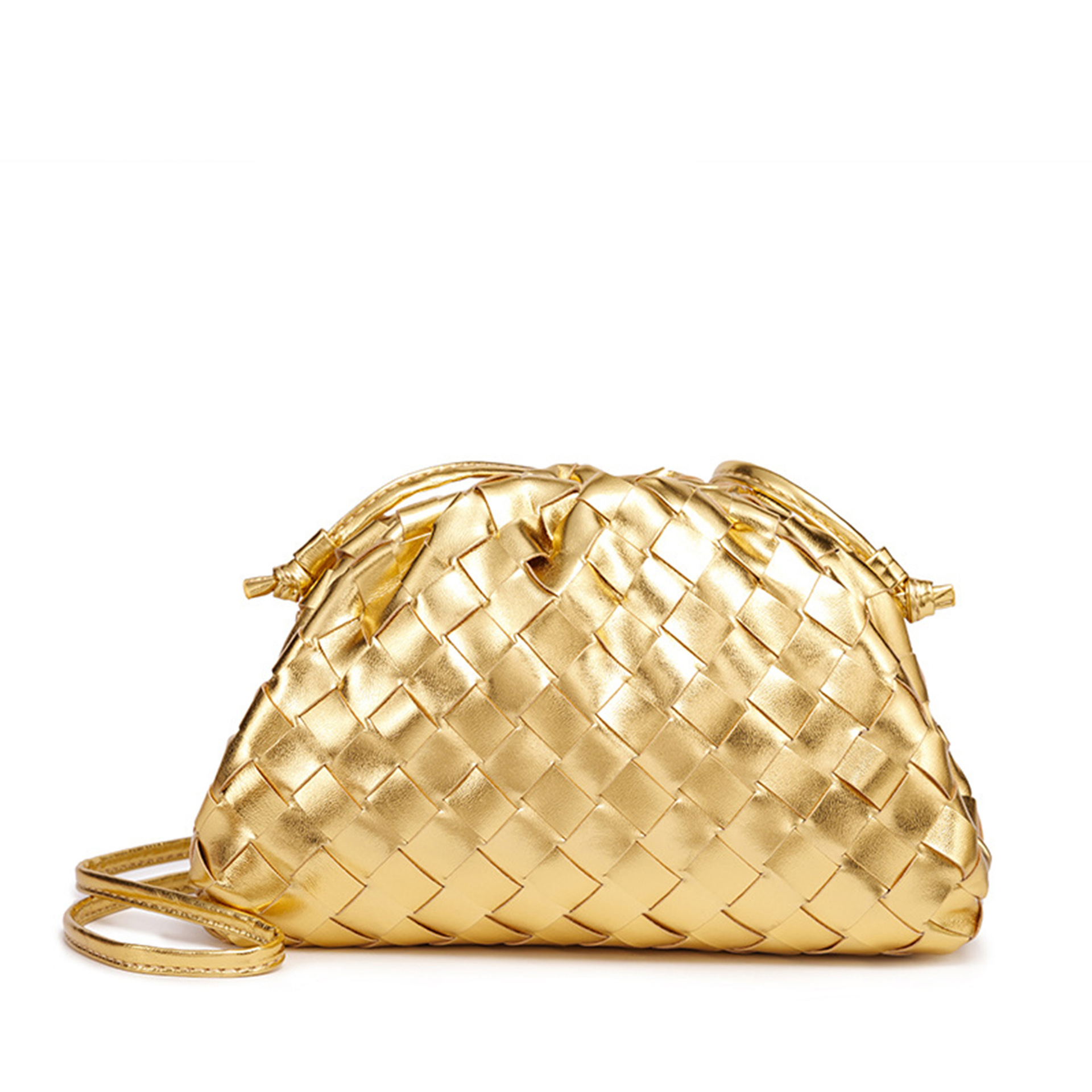 2025 New Korean-style Fashion Woven Handheld Cloud Dumpling Bag Trendy Commuting Versatile Single Shoulder Crossbody Clip Bag