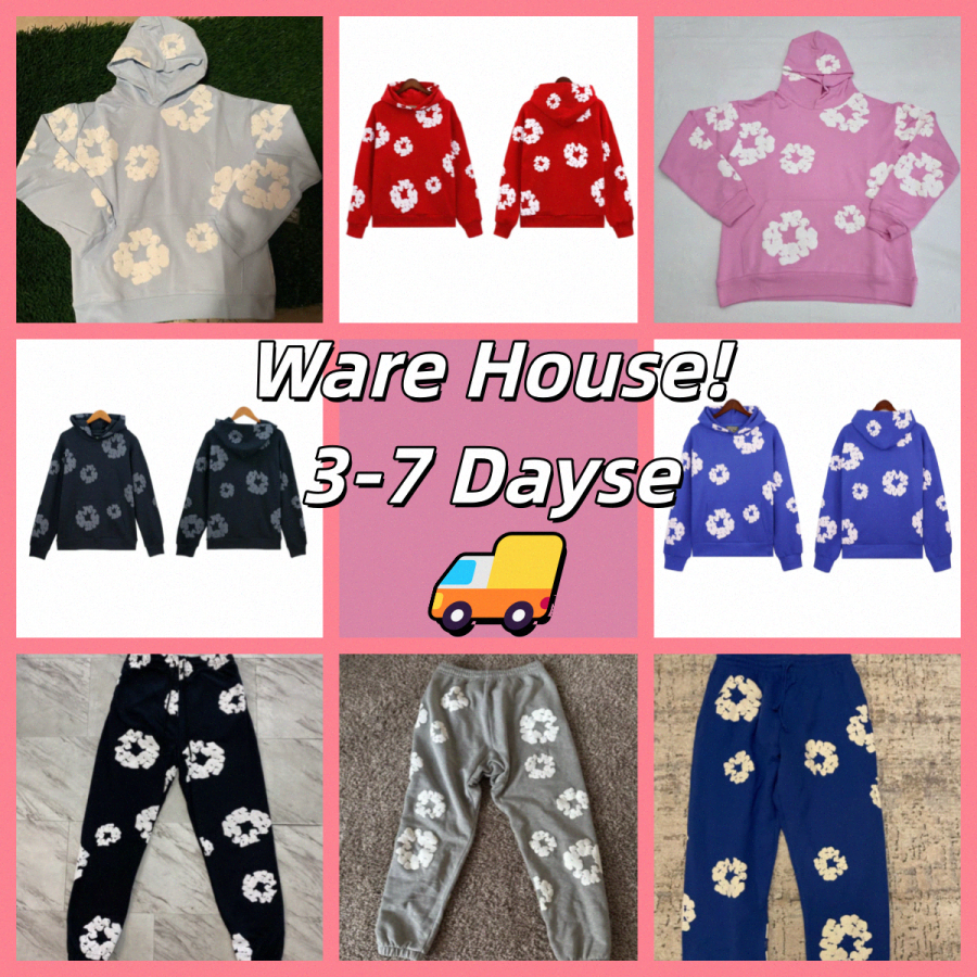 New denim Men's tearsHoodies Retro Print Women's Hoodie O-Neck Long Sleeve Casual Daily Wear 2025 Women Fall Winter Sudadera Vintage De Mujer