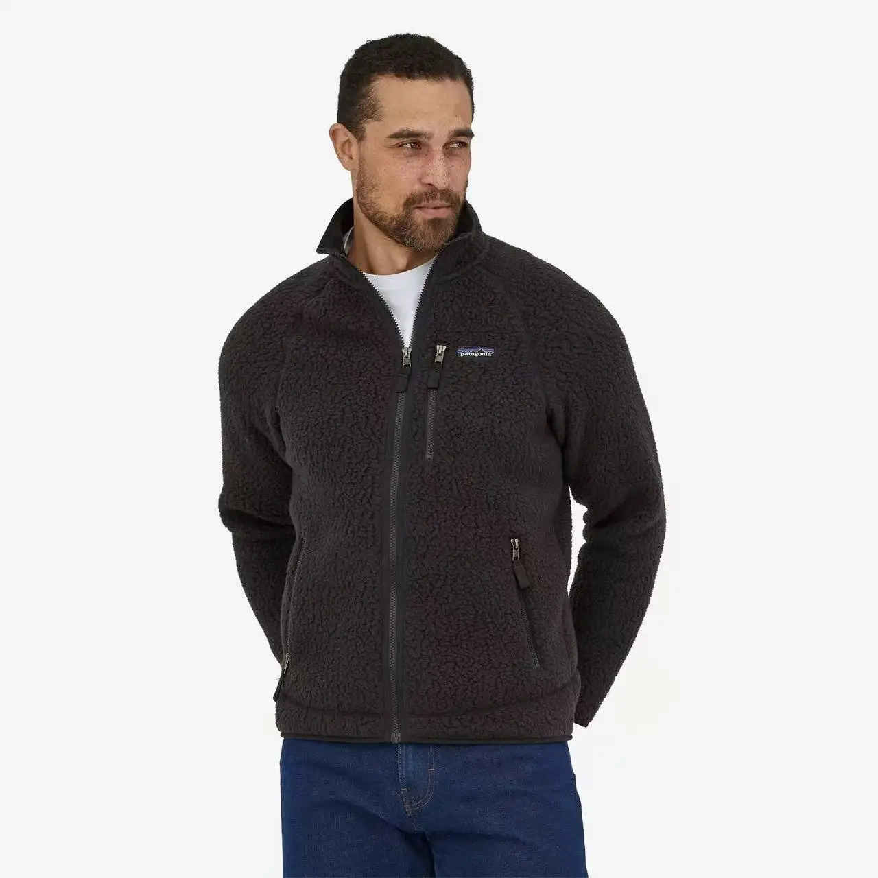 Unisex American Style Fleece Jacket Stand Collar Lamb Velvet Polyester Fiber Outdoor Sport Hiking Thickened Autumn Winte 251114
