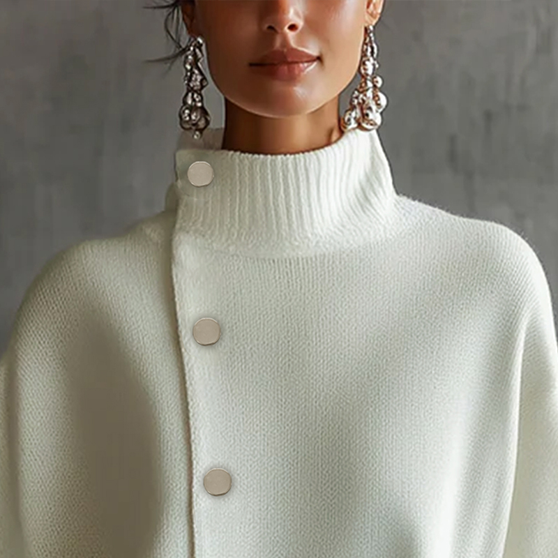 Chic Street Style Women's Knitwear: Comfortable Solid Colored Long Sleeve Sweaters for Daily Wear & Holidays AMX025