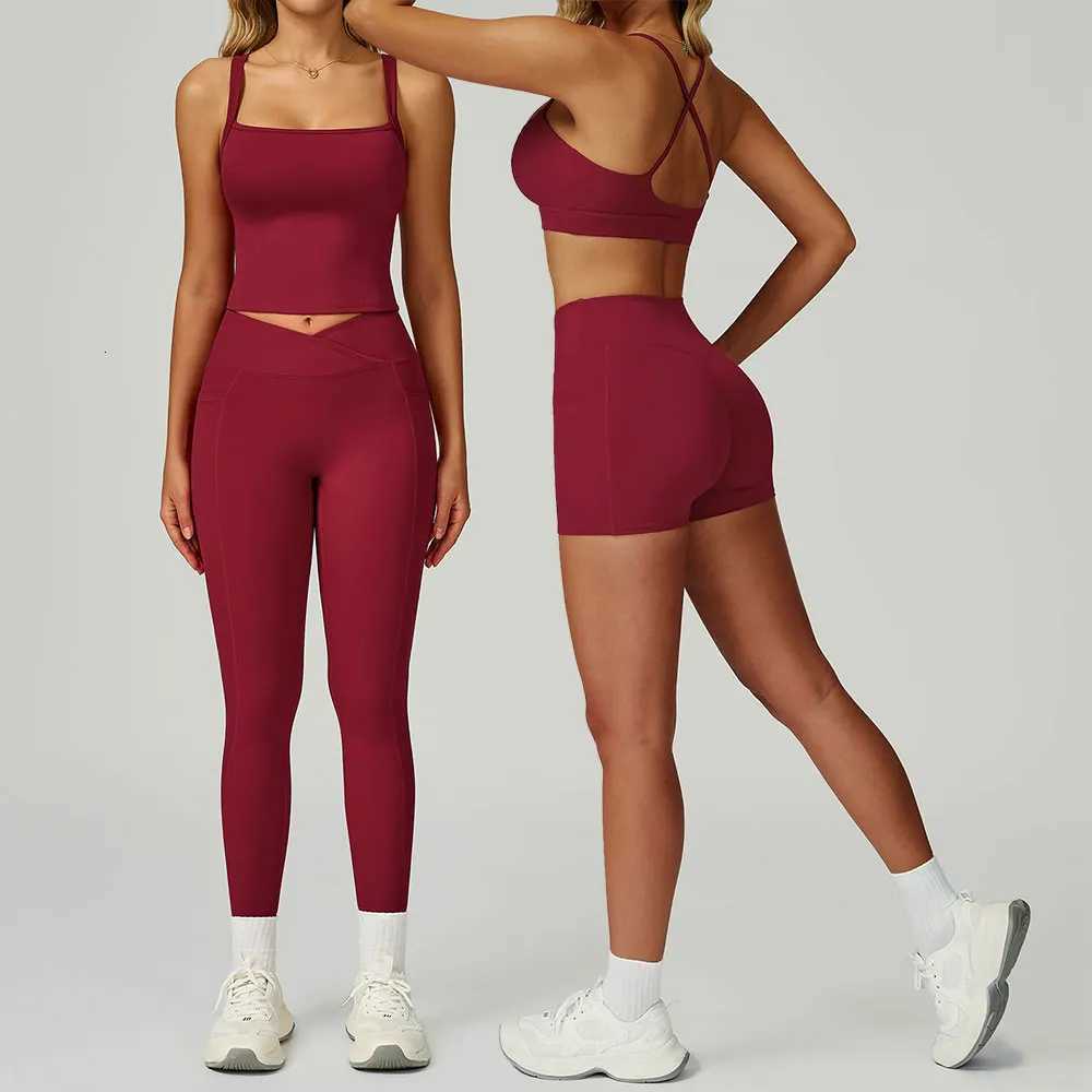 Yoga Suit 2PCS Women Tracksuit Sports Bra High Waist Leggings Shorts Outfit Gym Set Fitness Workout Clothes Push Up Sportsweart251219