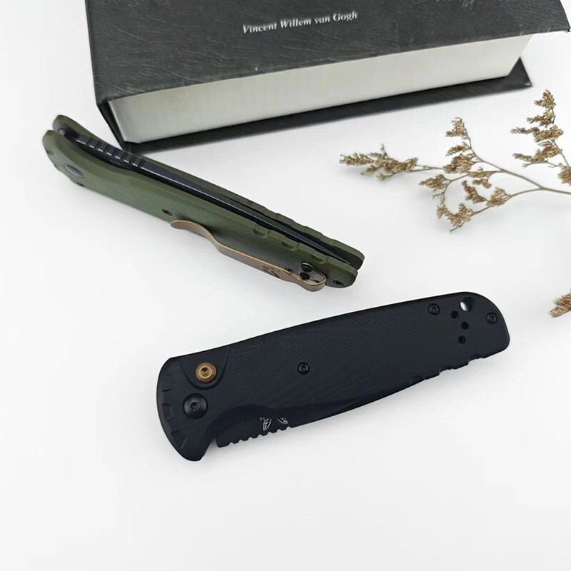 Outdoor Survival Folding Knife EDC Knife D2 Steel G10 Handle BM Knife 4300 Knife Fan Collector Suitable for Survival Hunting