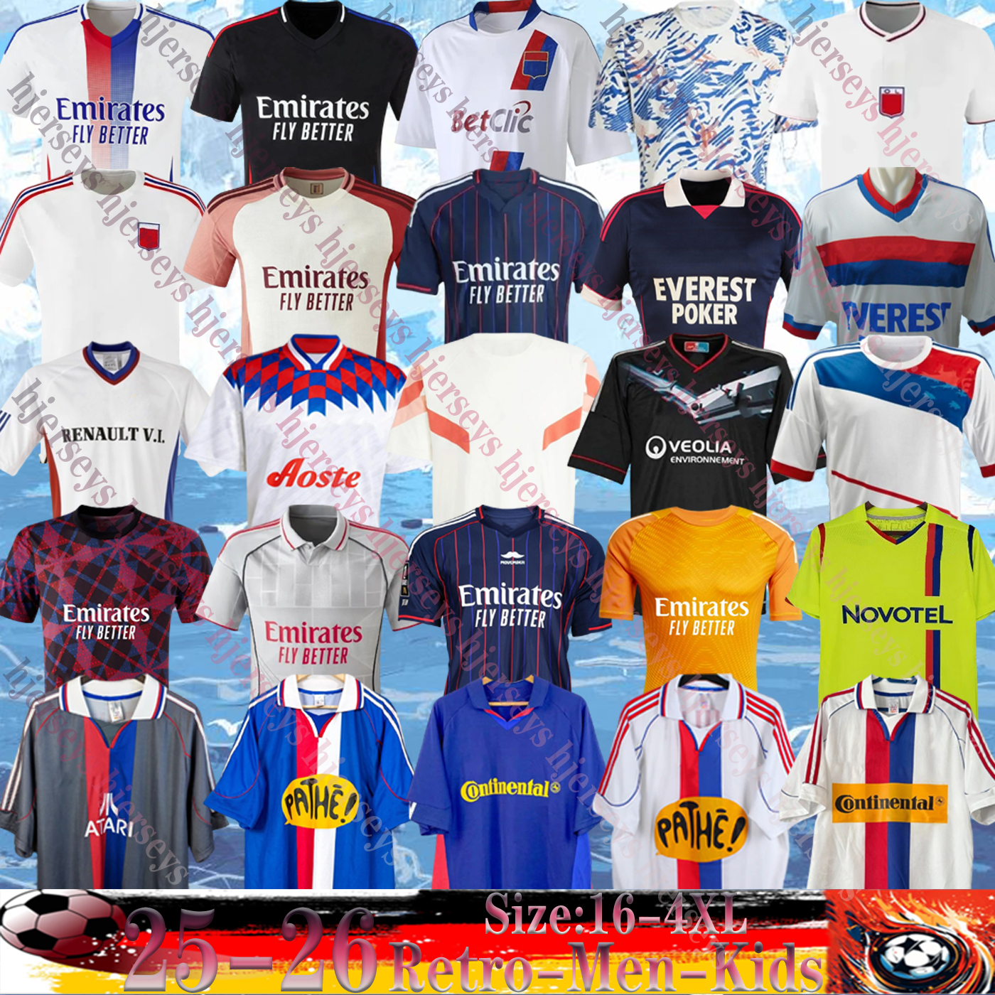 2025 2026 lyons Maillot de foot Soccer JerseyS 75th TOLISSO MIKAUTADZE BENRAHMA ORBAN NUAMAH OL FOFANA Player football shirts 25 26 Olympique Lyonnais man kids ki