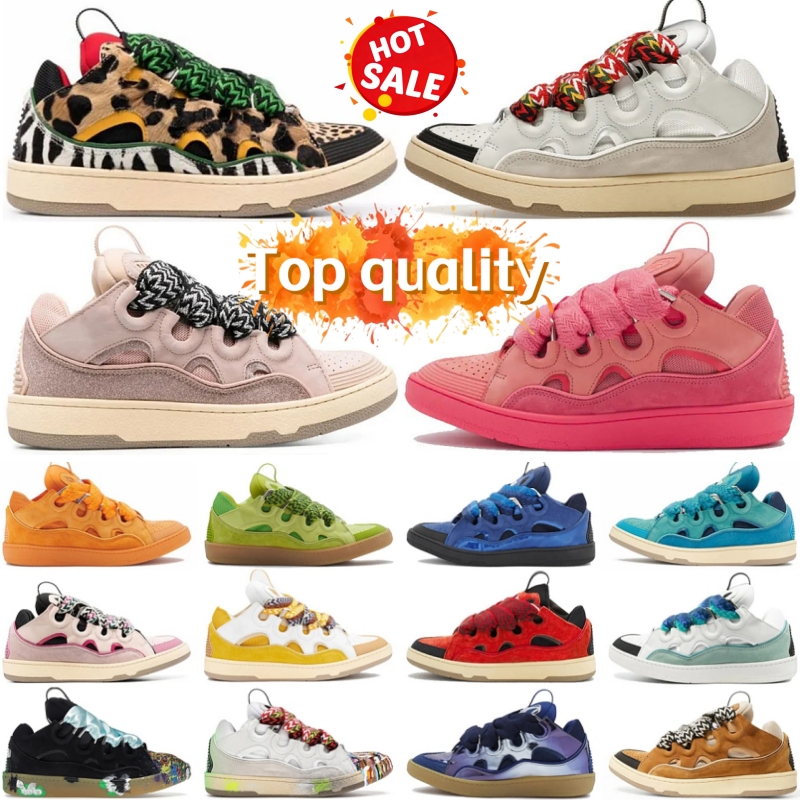 luxury designer Curb thick tongue shoes men women Lace-up sneakers classic plate-forme black white chaussure platform outdoor sports lavinscurbs trainers shoes