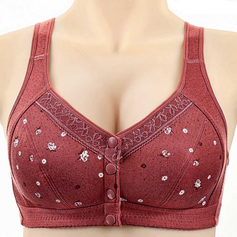 FallSweet 5PcsSet Front Closure Plus Size Bras for Women Seamless Wireless Bralette Lace Print Sexy Ladies Lingerie 3850BC 251218