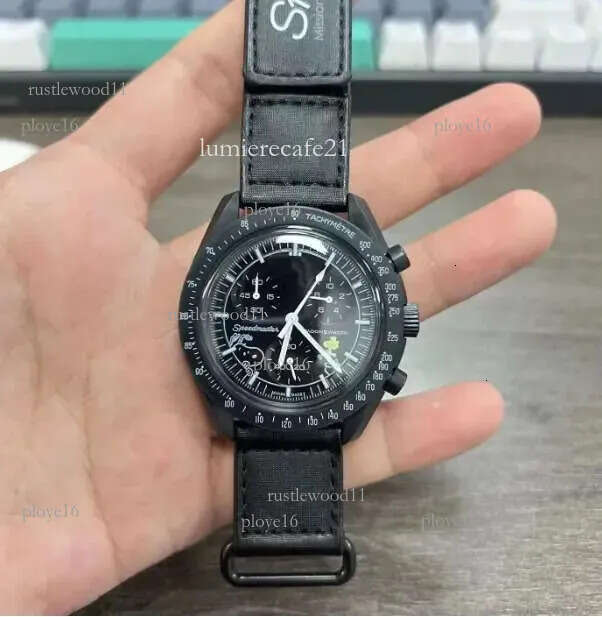 2026 moonswatche NEW Bioceramic Planet Moon Mens Watches Full Function Quarz Chronograph Watch Mission To Mercury NEPTUNE 42mm Nylon Luxury Watch de9