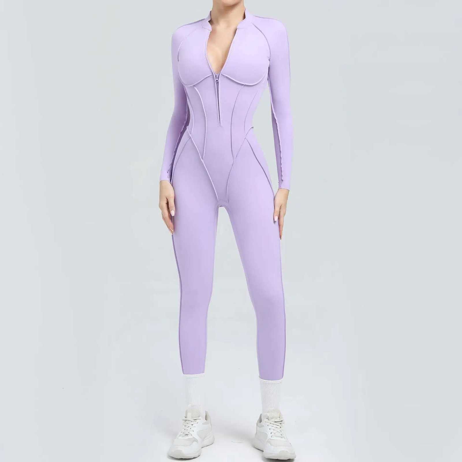 Yoga Suit Gym Set Women Training Sportswear Fitness Long Sleeved Sports Jumpsuit Women Push Up Female Workout Clothes Bodysuitst251219