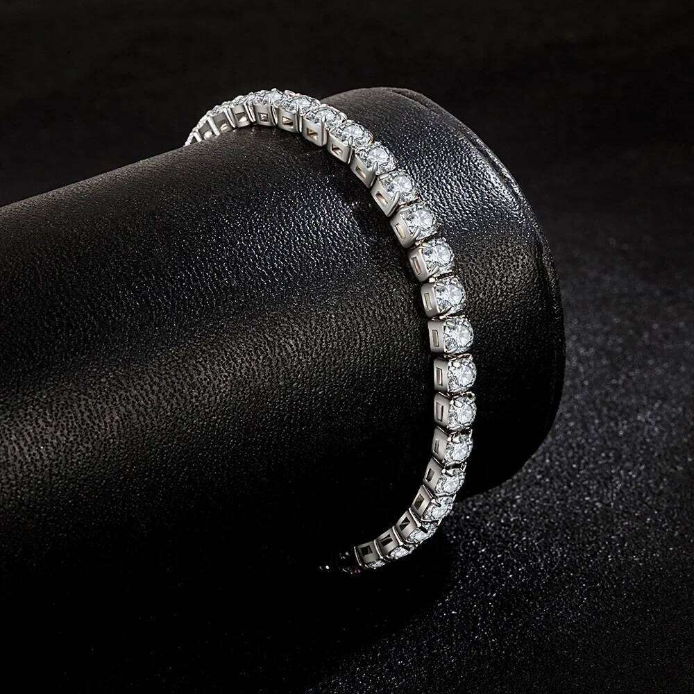 S925 Sterling Silver Bracelet Zirconia Tennis Ball Women Fashion Simple Engagement Wedding Charm Jewelry 4mm 16-20cm 26H0205 26H0205