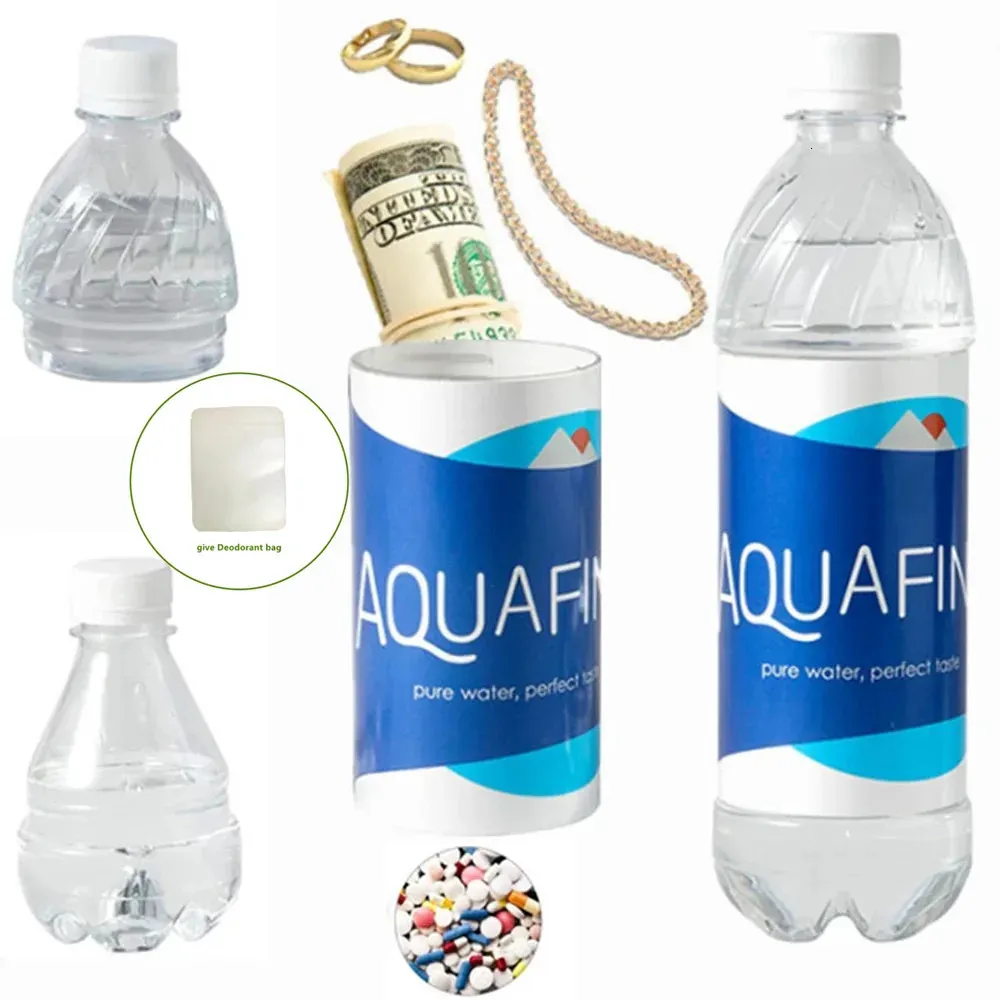 PC Coke Beverages Fake Water Bottle Shape Surprise Secret Hidden Safes Security Container Stash Safe Money Box Plastic Stash Jars Org Tools