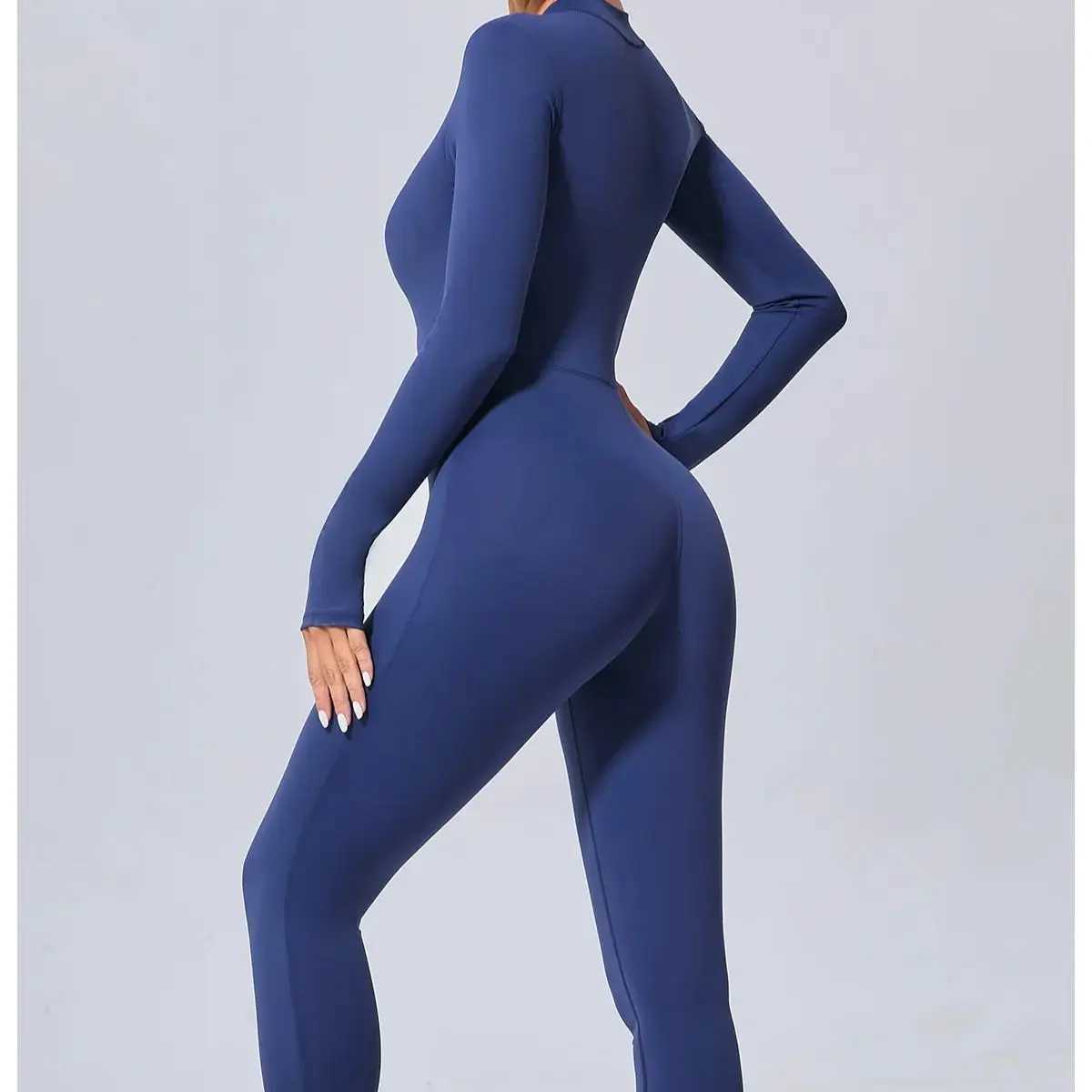 Sportswear Women Without Chest Cushion Jumpsuit with Finger Hole Fitness suit with Half zipper Yoga Jumpsuit Womens One-Piecet251219