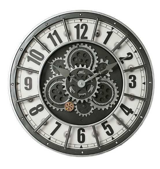 Round gear wall clock handicraft, popular wholesale retro luxury custom clock C251126
