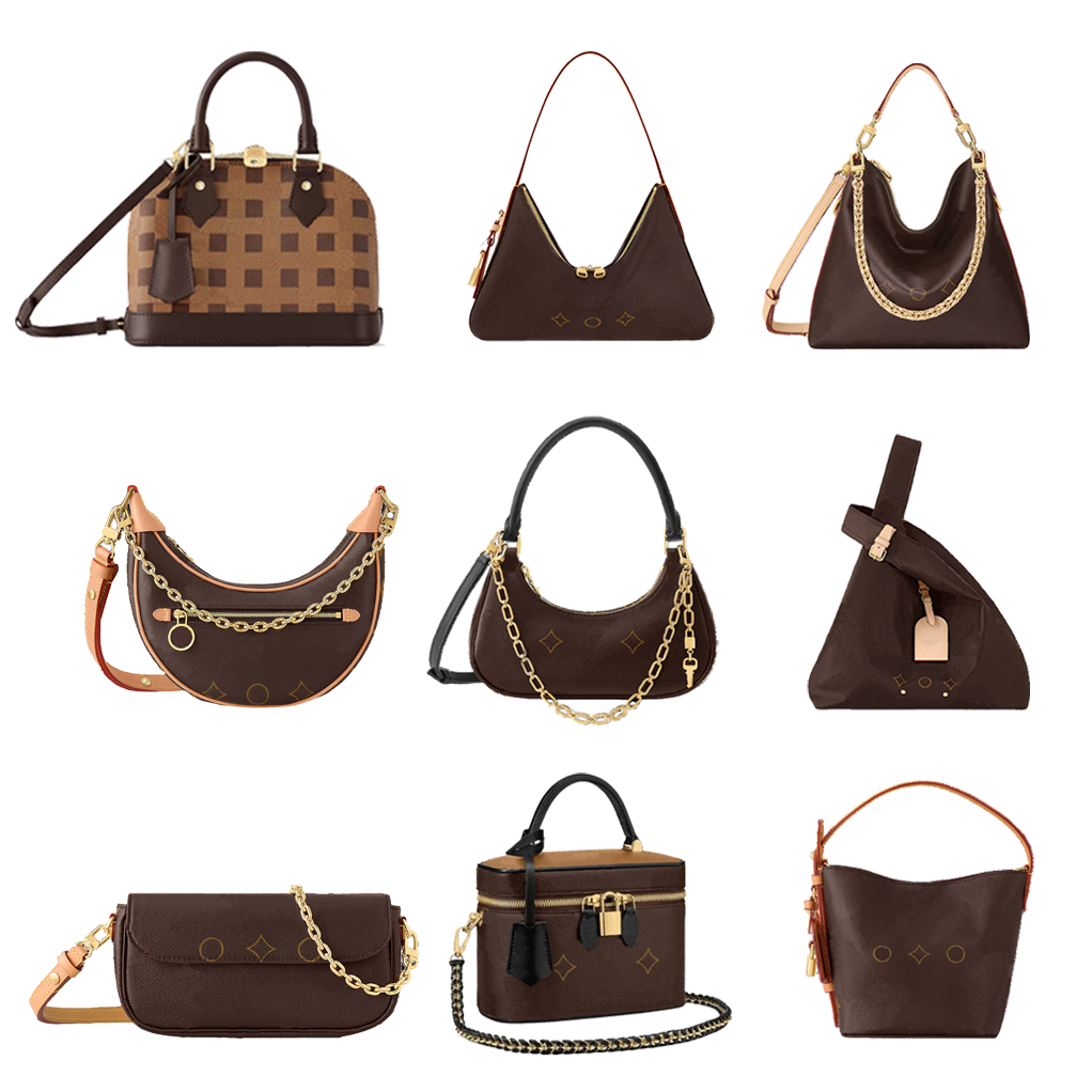 Brown flowers Designer bags tote Loop bag Ivy Wallet On Chain Bag Luxury handbags Womens leather crossbody Shoulder Bag Evening Bags M81098 M81911 M25223 M15056