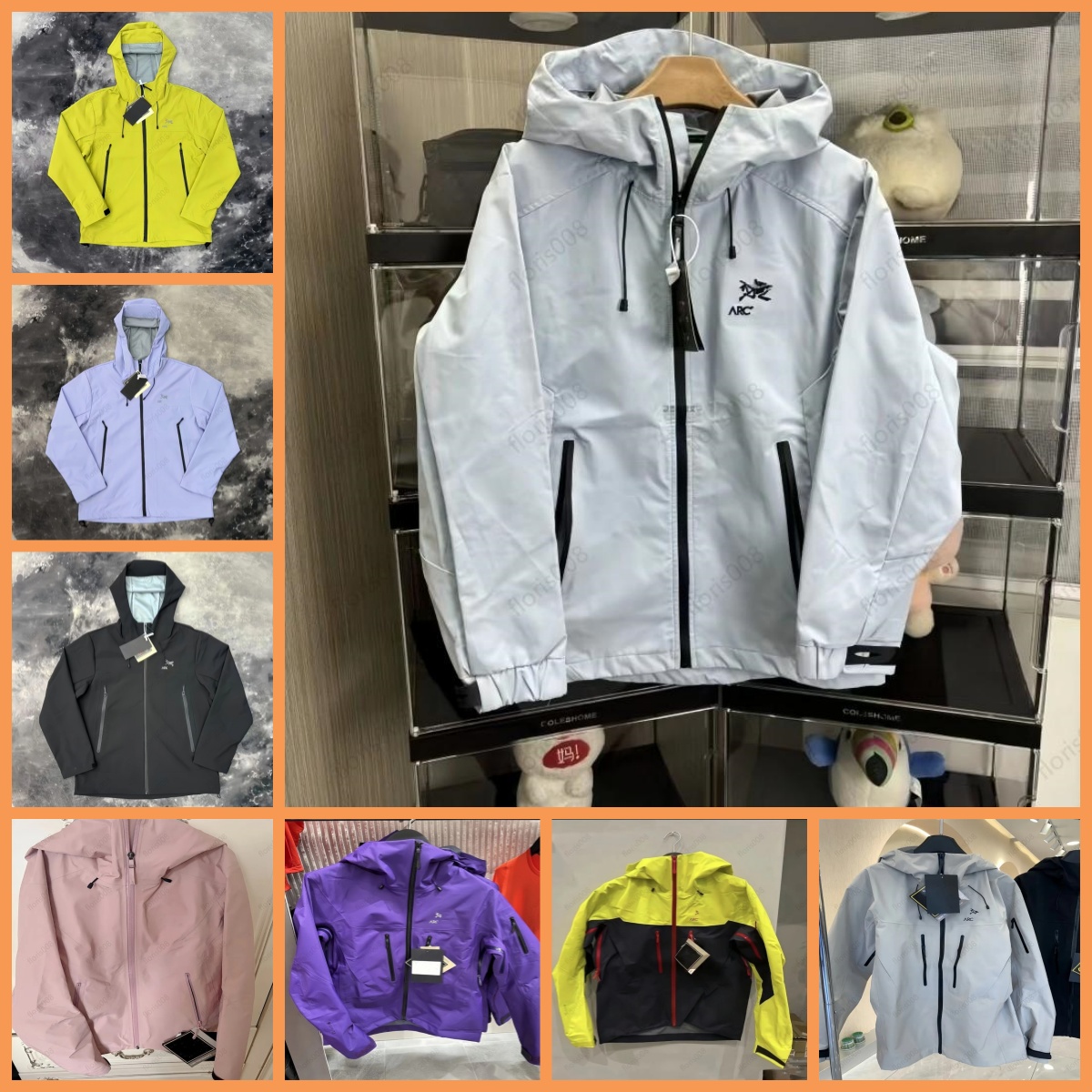 Mens Womens Goretex Hard Shell Zip Up Waterproof Hood Windbreaker high quality Designer Fashion Clothes Spring And Autumn Trend Coat Jackets yh01