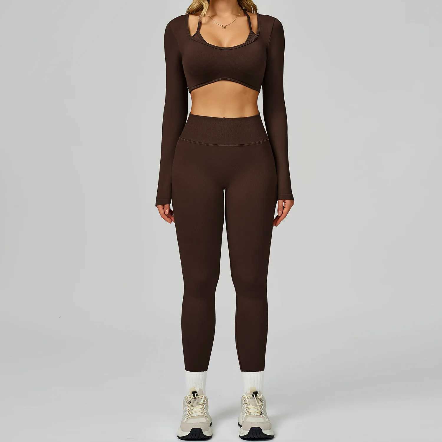 Seamless Sportswear For Women Tracksuits Yoga Set 2PCS Gym Workout Clothes Fitness Outfits Sports Bra Leggings Athletic Weart251219