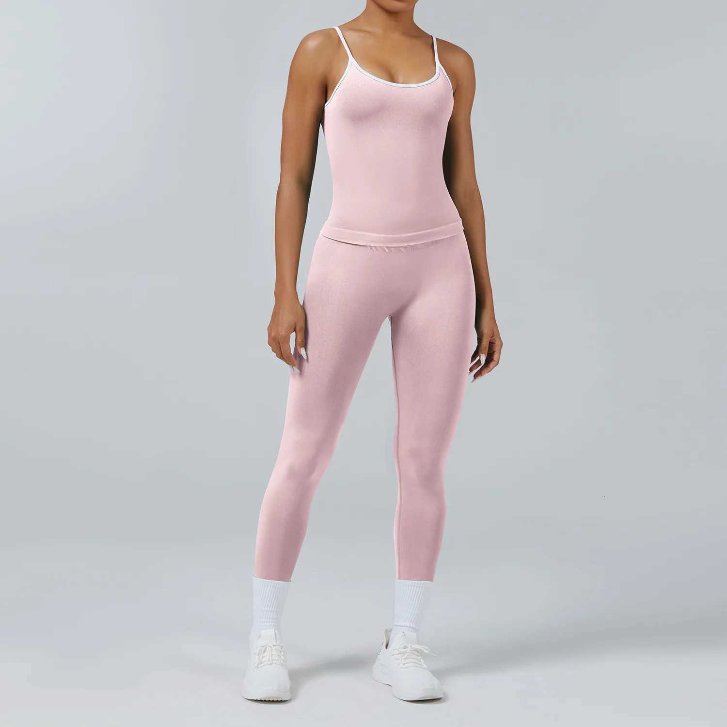 Quick-Dry Womens Fitness Set Color Block Tight Fit Yoga Outfit 2-Piece Sports Suit for Gym Training Runningt251219