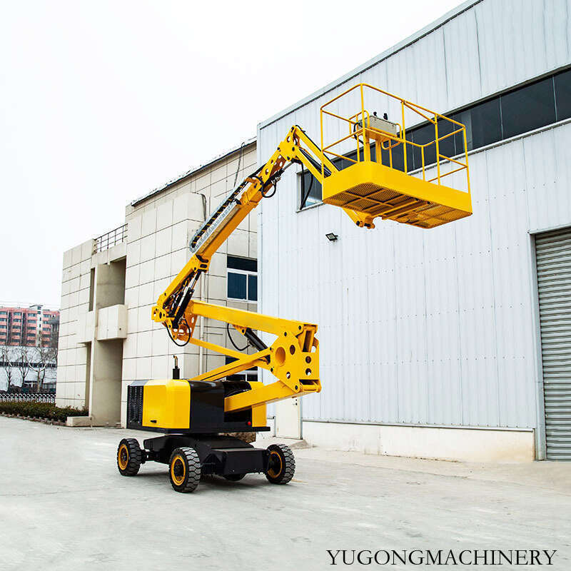 Roof Access Curved Arm Platform with Integrated Safety Rails