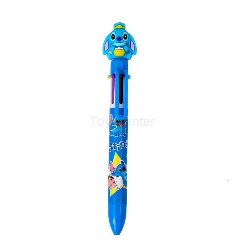 Disney Stitch 36pcs Ballpoint Pen Cartoon 6 Color Hand-Held Press Marker 07mm Student Graffiti School Children Stationery Gift H251220