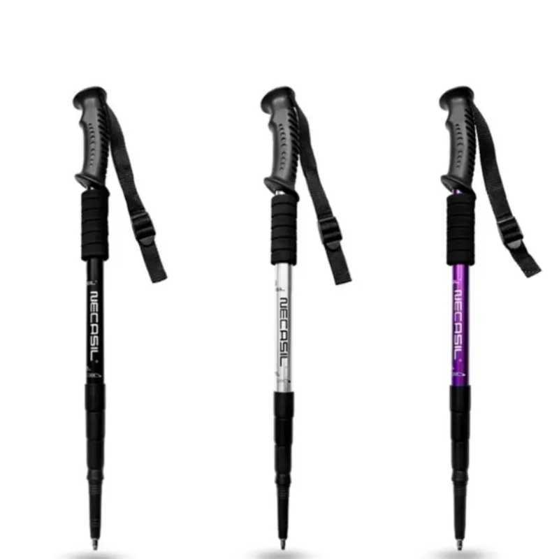 Aluminium Alloy Teleskopic Stick Hiking Poles Basto De Trekking Walking Stick Ultralight Absorber Walking Cane Alpenstock G251220