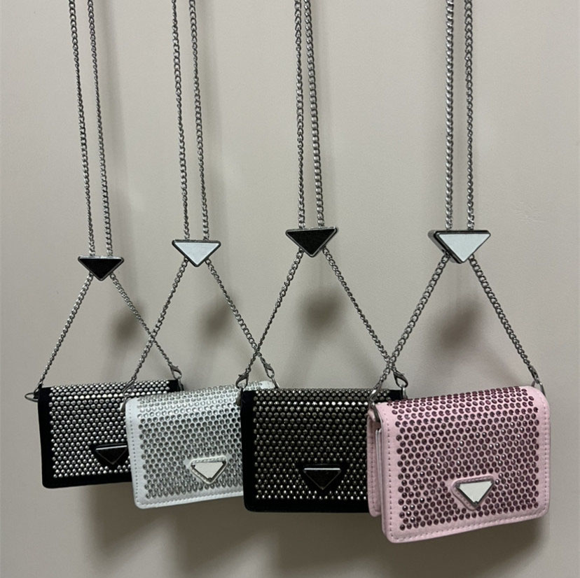 Kdis Designer Handbags Cross-body Purse Newest Girls Mini Rhinestone Princess Bags Children Cute Casual Shoulder Bag Christmas Gifts