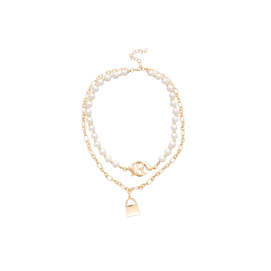 Spicy Girl Style Heart Small Lock Pearl Necklace Fashion Design Sense Niche Collarbone Light Luxury High-end Neck Chain - view 7