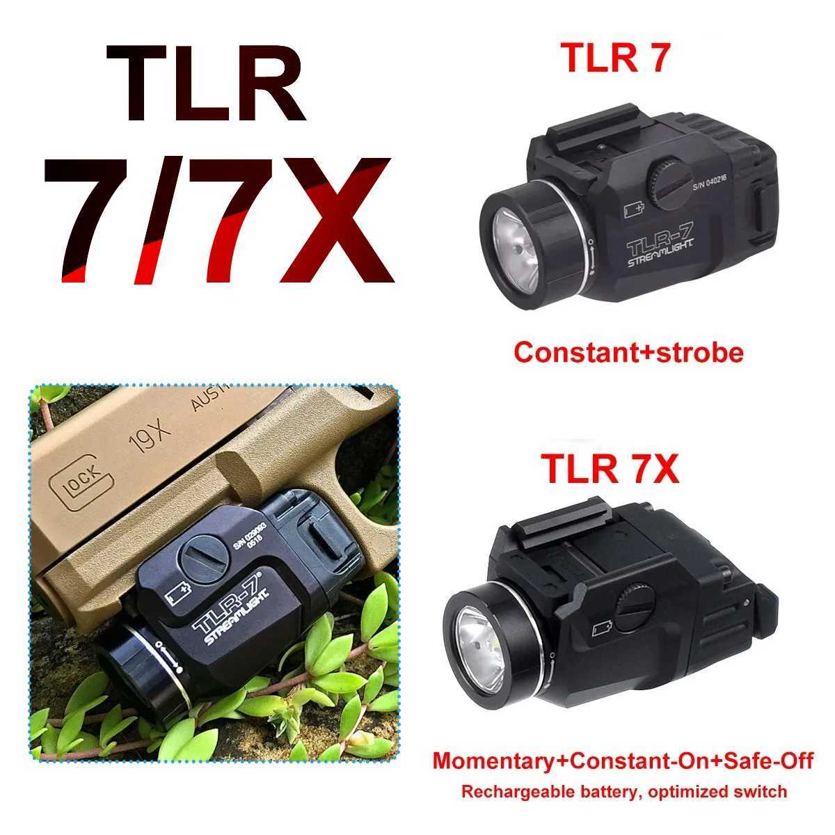 TLR 7 TLR 7X TLR 1 HL Pistol Scout Light LED Strobe Flashlight for Airsoft G lock 17 Taurus 20mm Rail 500 lumens RechargeableT251220