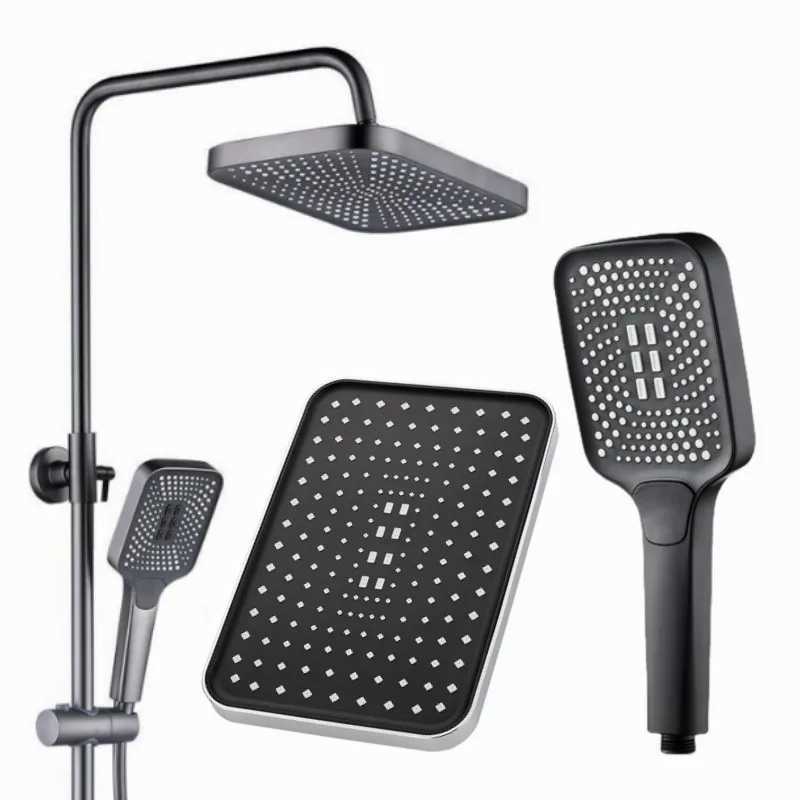 Rainfall Shower Head Large Flow Supercharge Showerhead 4 Mode Adjustable Sprinkler Faucet Replacement Parts Bathroom Accessories C251220