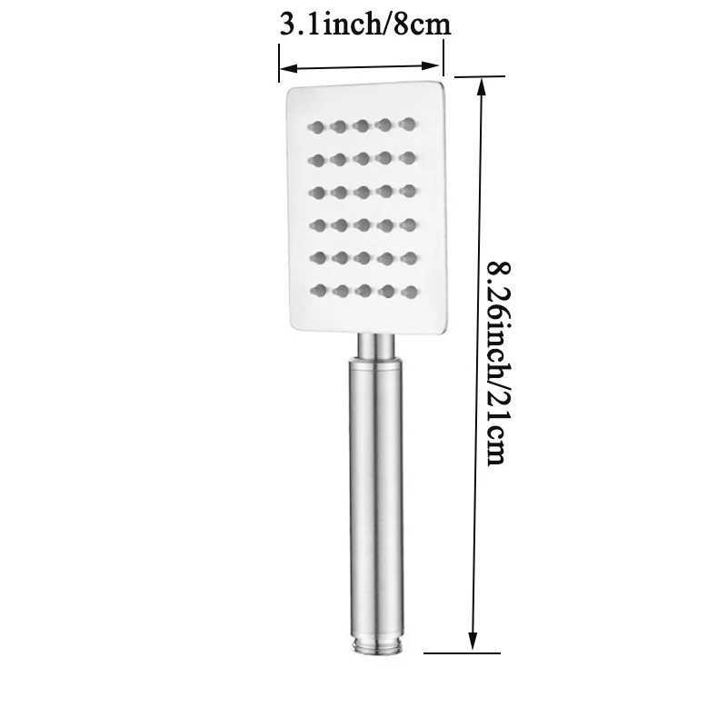 Black/Chrome/Gold Bathroom Stainless Steel Hand Shower Bath Rain Handheld Shower Head Big Panel Square Circular Bath Sprinkler C251220