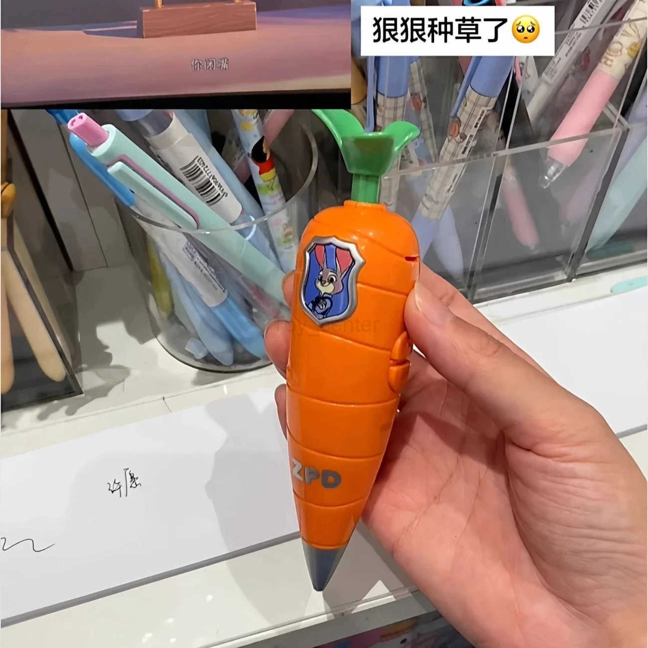 Disney Genuine Zootopia 2 Judy Carrot Pen Kawaii Animal City Judy Rabbit Sound Carrot Pen Toy Recording Ballpoint Pen Anime H251220