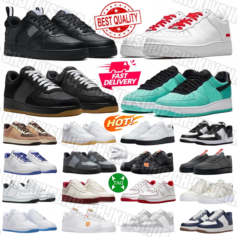 Designer one mens Trainers Running shoes 1 Leather rubber Triple white black Classic Leisure outdoor sports womens sneakers Walking shoe