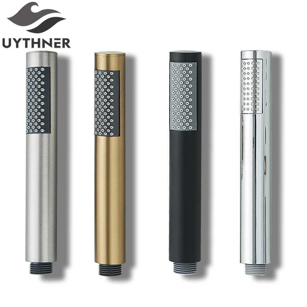 Uythner Hand-held Shower Head Plastic Black Bathroom Rainfall Shower Nozzle Aerator High Pressure handheld Shower Head C251220