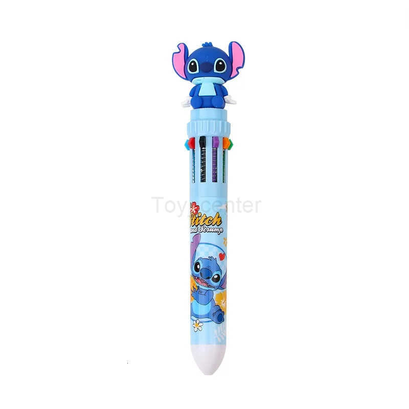 Disney Stitch Ballpoint Pen 36pcs Cartoon Lilo 10 Color Press Marker 07mm Student Graffiti Pen School Children Stationery Gift H251220