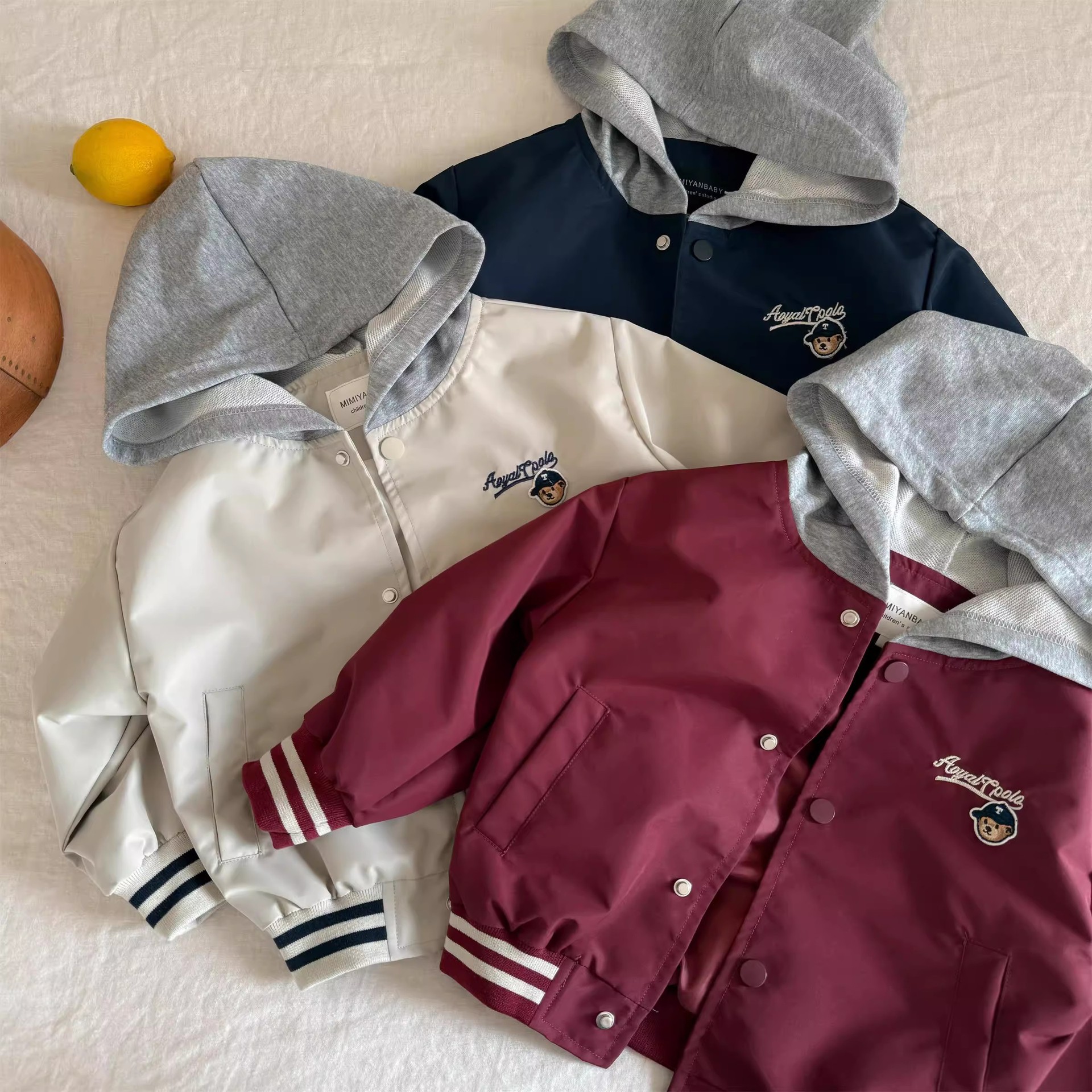Designer Kids Jackets 2026 Kids' Stylish Baseball Jacket, Cartoon Embroidered Hooded Coat Spring Autumn Boy Girl Cool Outerwear Free Shipping - view 5