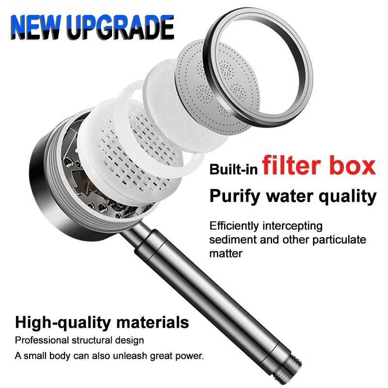 304 Stainless Steel Pressure-enhanced Shower Head Shower Enclosure Bathroom High-flow Pressure-enhanced Shower Head Set C251220