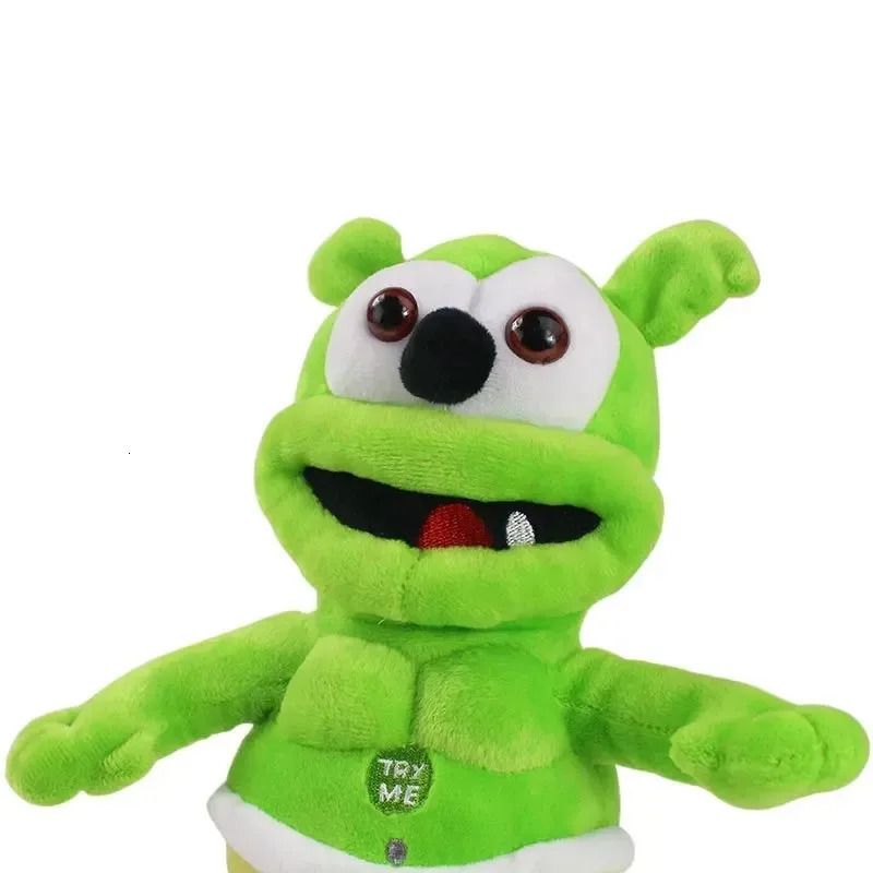 30cm/ Singing Gummy Plush Toys With Music Voice Gummy Bear Stuffed Dolls Peluche Sounding Bear Plushie Toys Baby Toys for Kids 251216