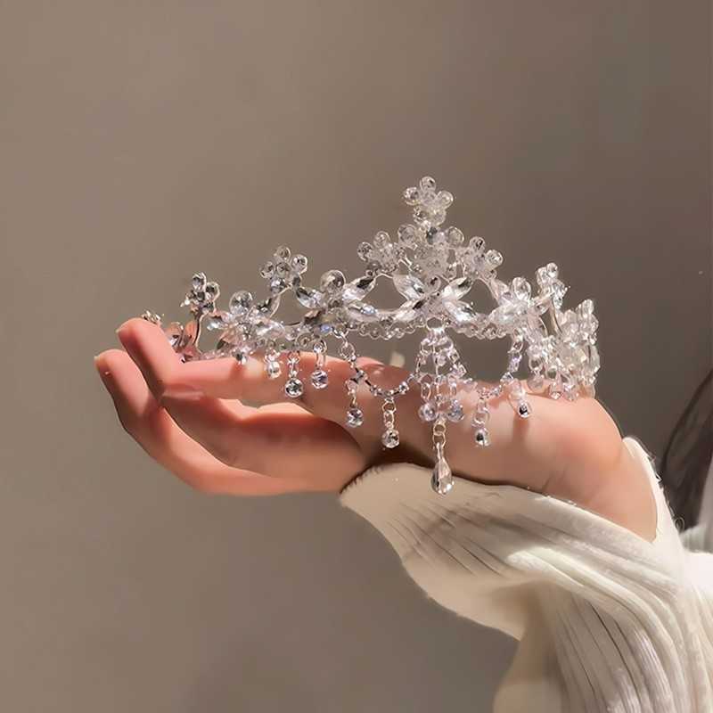 Bridal tiaras and crowns with necklace earring set for Wen Bride jewelry sets Girls wedding crown Party Birthday Gifts X250306