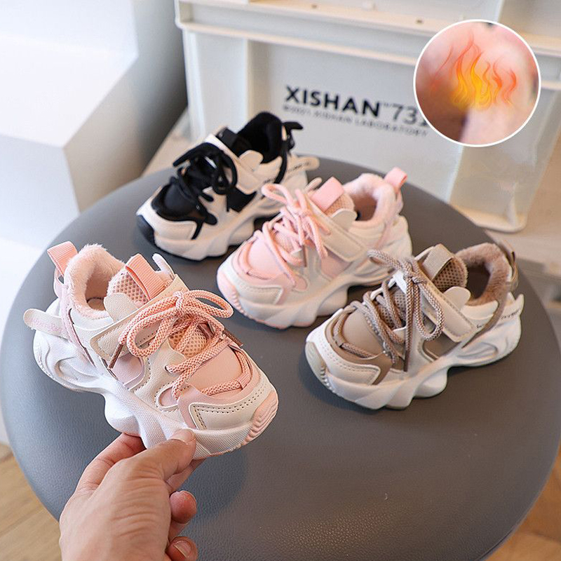 Baby Toddler Winter For Boys Girls Warm Little Kids Enfant Casual Sneakers Non-slip Children Sport Shoes Size 21 - 30 H260207 H260305