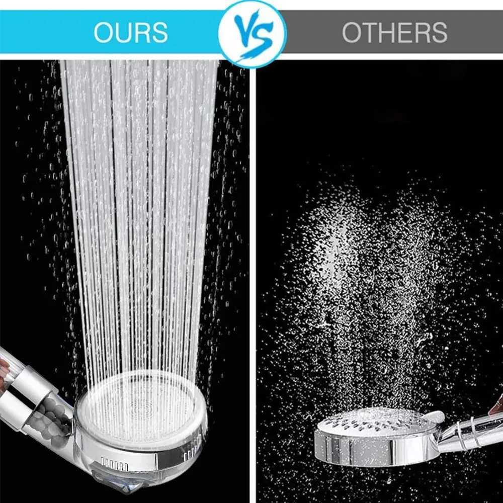 3 Functions High Pressure SPA Shower Head Water Saving Handheld Rainfall Bathroom Accessory Anion Filter Shower C251220