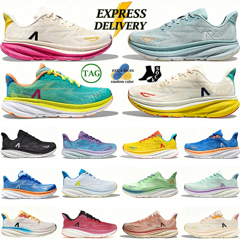 2026 athlete clifton 9 kawana for mens womens running shoes designer sneakers Blush Pink Neon Green Black dark blue men womens outdoor trainers sneakers size36-47