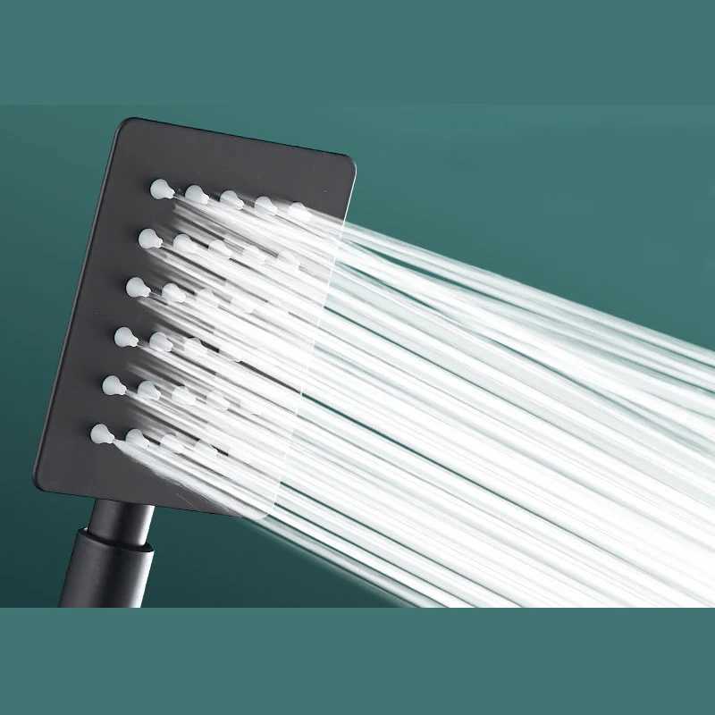 Black/Chrome/Gold Bathroom Stainless Steel Hand Shower Bath Rain Handheld Shower Head Big Panel Square Circular Bath Sprinkler C251220