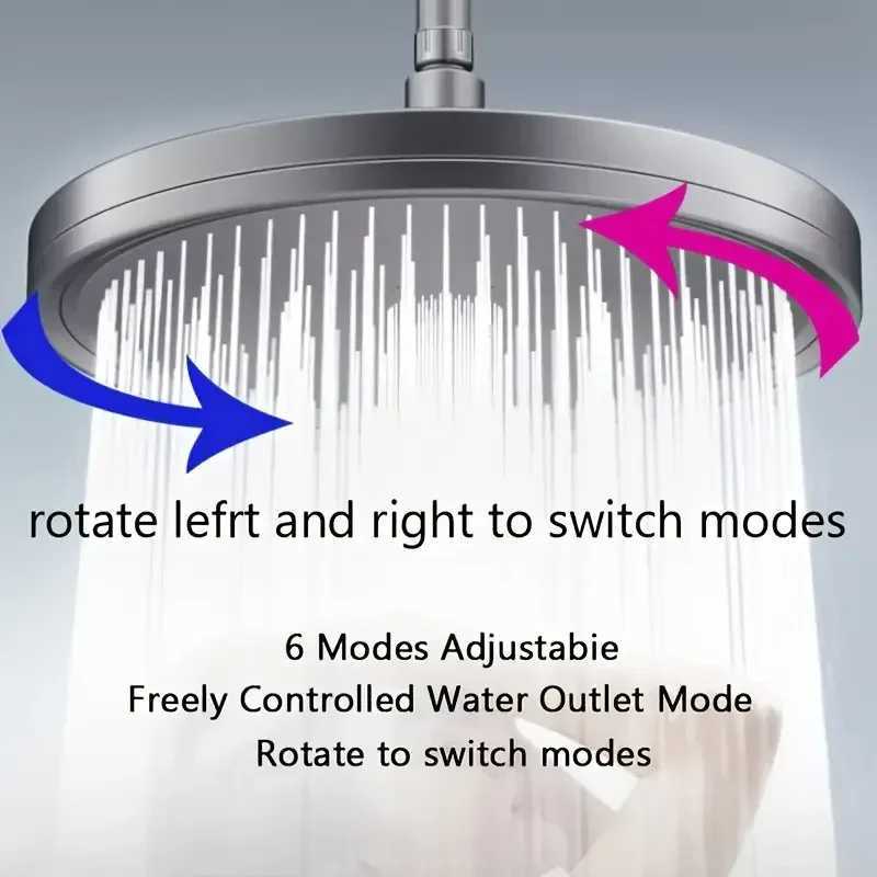 High Pressure Top Rain Shower Heads 6 Modes Rainfall Shower Head Bathroom Shower Faucet Accessories With Filter C251220