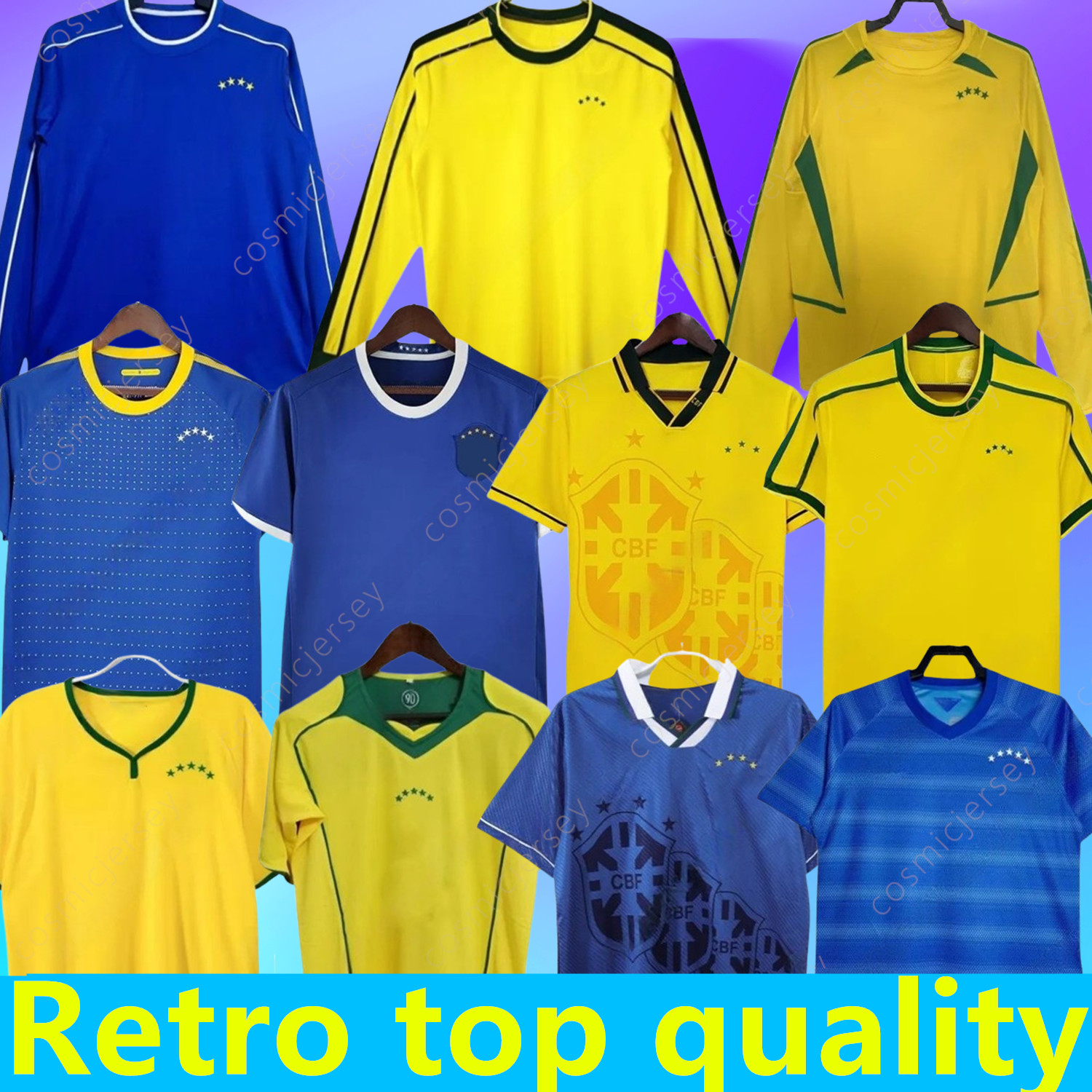1994 2006 1982 Brasil Soccer Jerseys 2002 2004 BraziLS Retro Jersey NEYMAR JR VINI JR Endrick Ronaldo PELE KAKA Vintage Ronaldinho Camisa De Futebol Brasil Kid Kits
