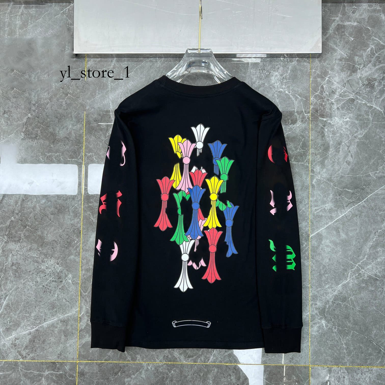 Chrome Pullover Designer Men Women Horse Shoe Shirts Printed Spring Summer Fashionable Long Sleeved High Street Style Crome Ch Sanskrit Printed Sweatshirts 2ca