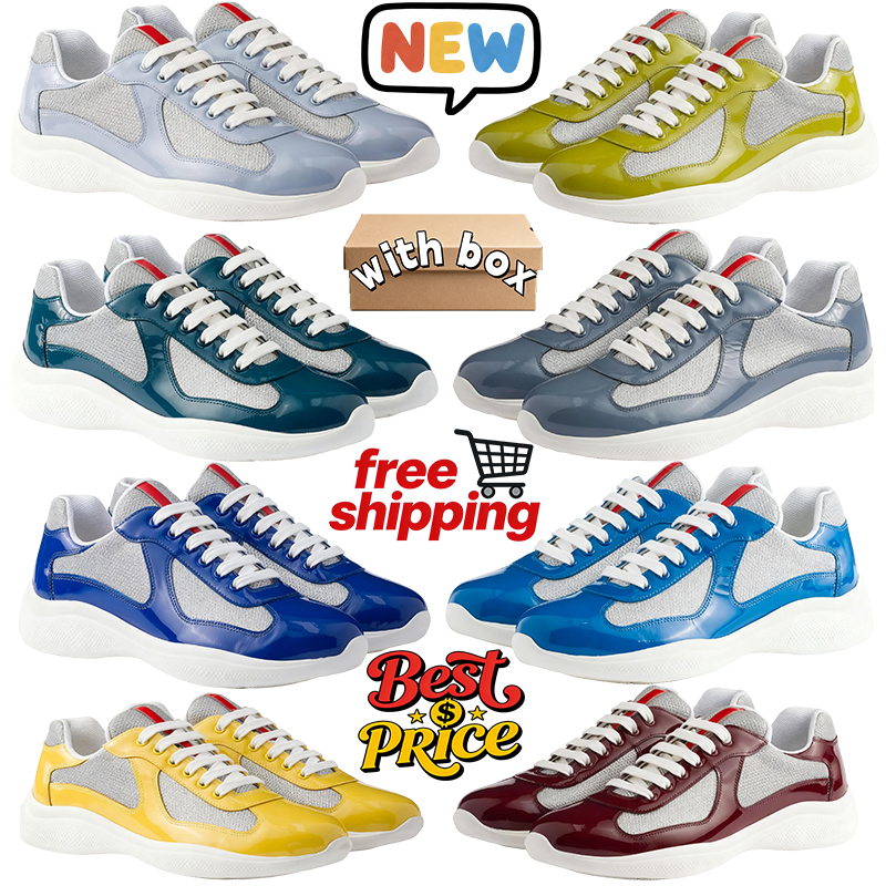 Designer shoes men women luxury sneakers black white blue purple orange green fabric leather casual mens trainers Luna Rossa