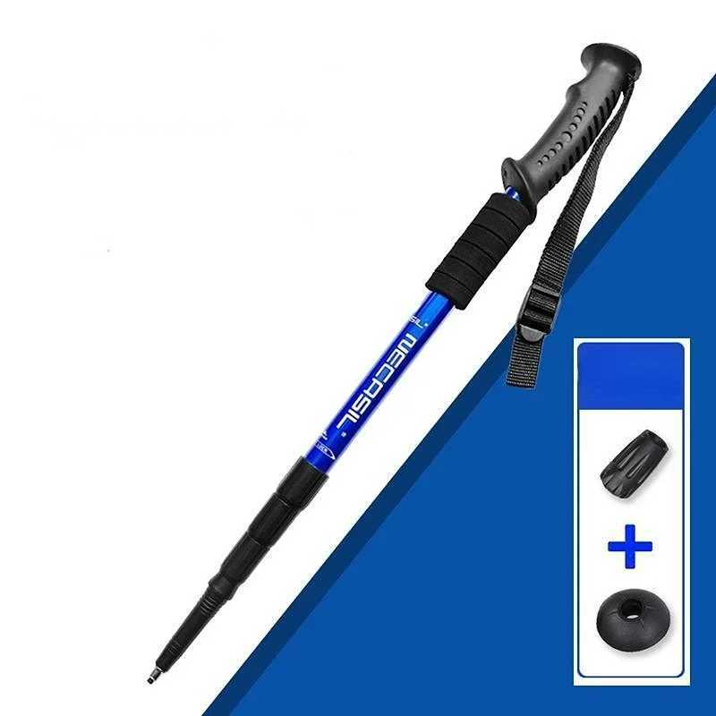 2PCS Adjustable Ultralight Trekking Poles Aluminium Alloy Walking Stick Trail Running Hiking Alpenstock Folding 135cm Tourism G251220