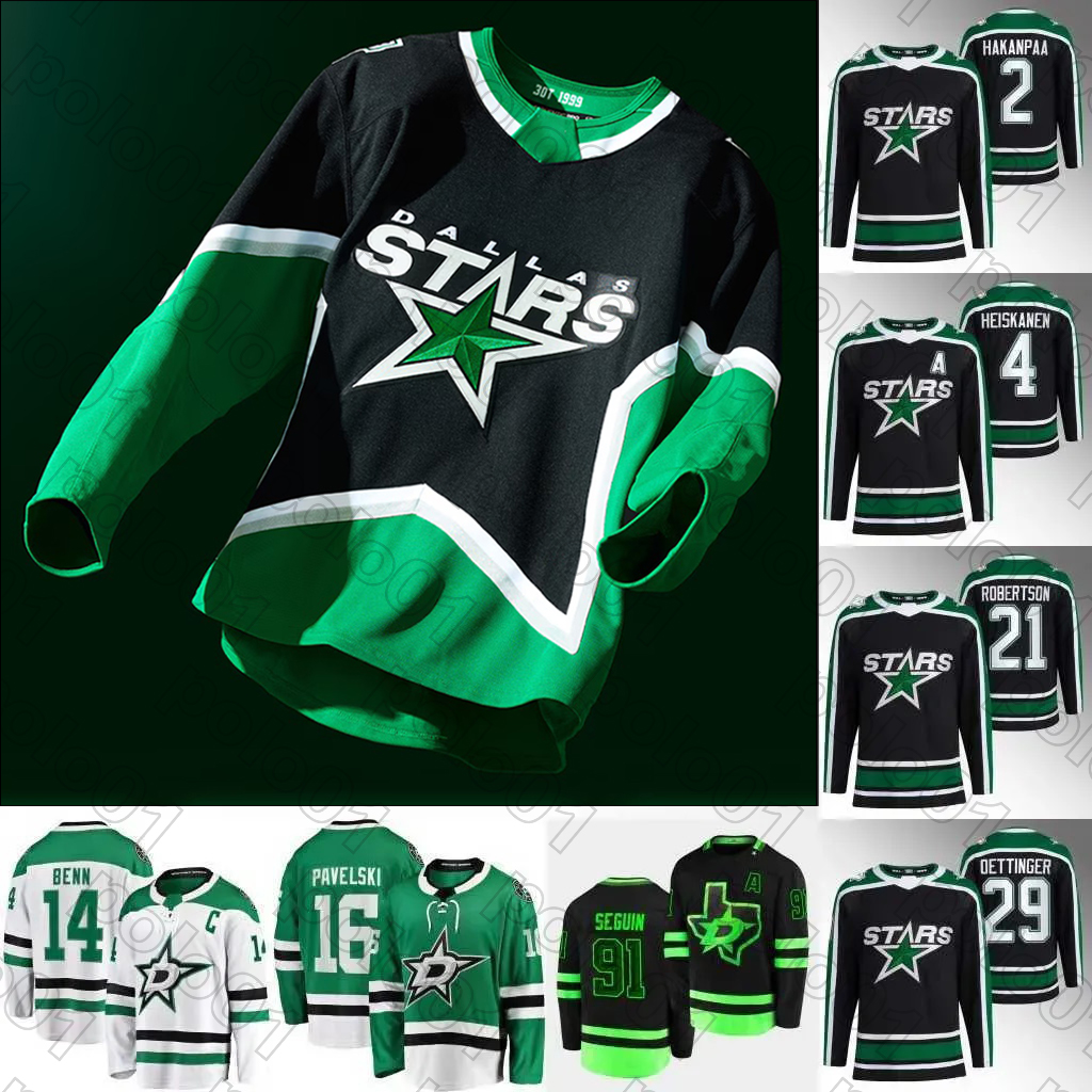Classic Jerseys 21 Robertson Hockey Jersey Men Women Youth Star Jerseys 29 Jake Oettinger Miro Heiskanen Jamie Benn Joe Pavelski Wyatt Johnston Retro Jersey