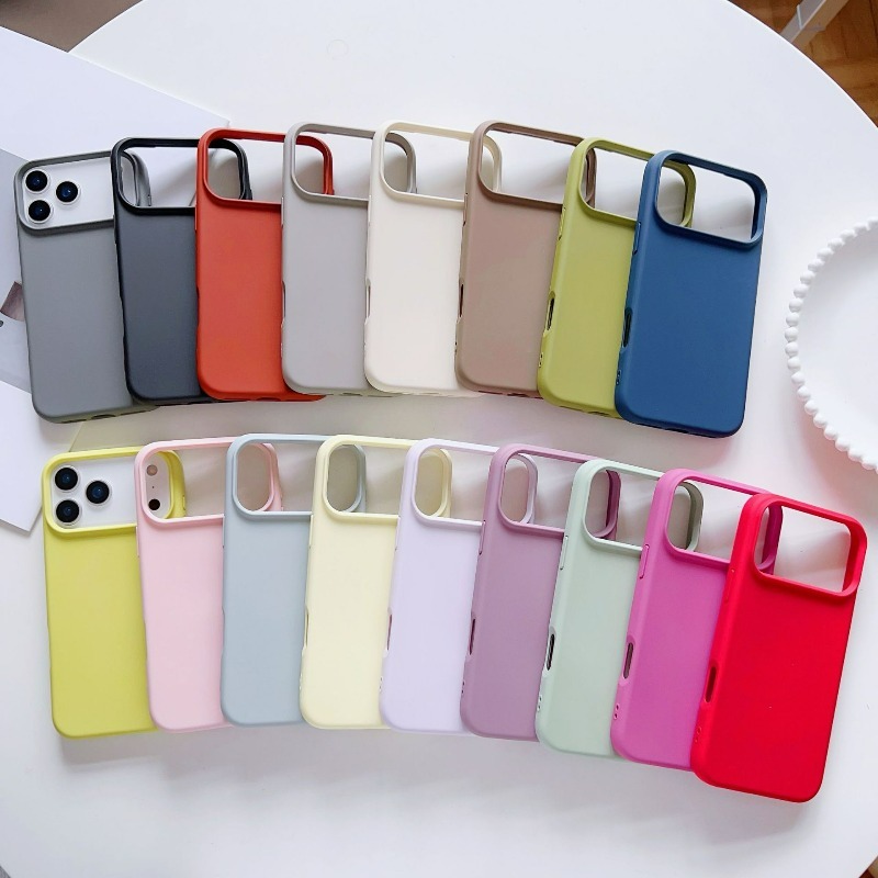 For iPhone 17 Pro Max Shockproof Case with Durable Liquid Silicone Protection Candy Color Easy To Clean Light Weight